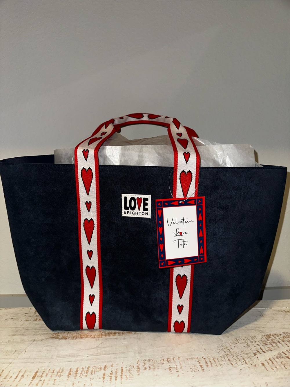 Brighton Velveteen Love Tote ❤️